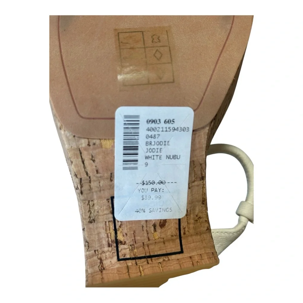 Dolce Vita Jodie Sandals Womens Size 9 Natural Strappy Cork Platform A1021 - Picture 6 of 7